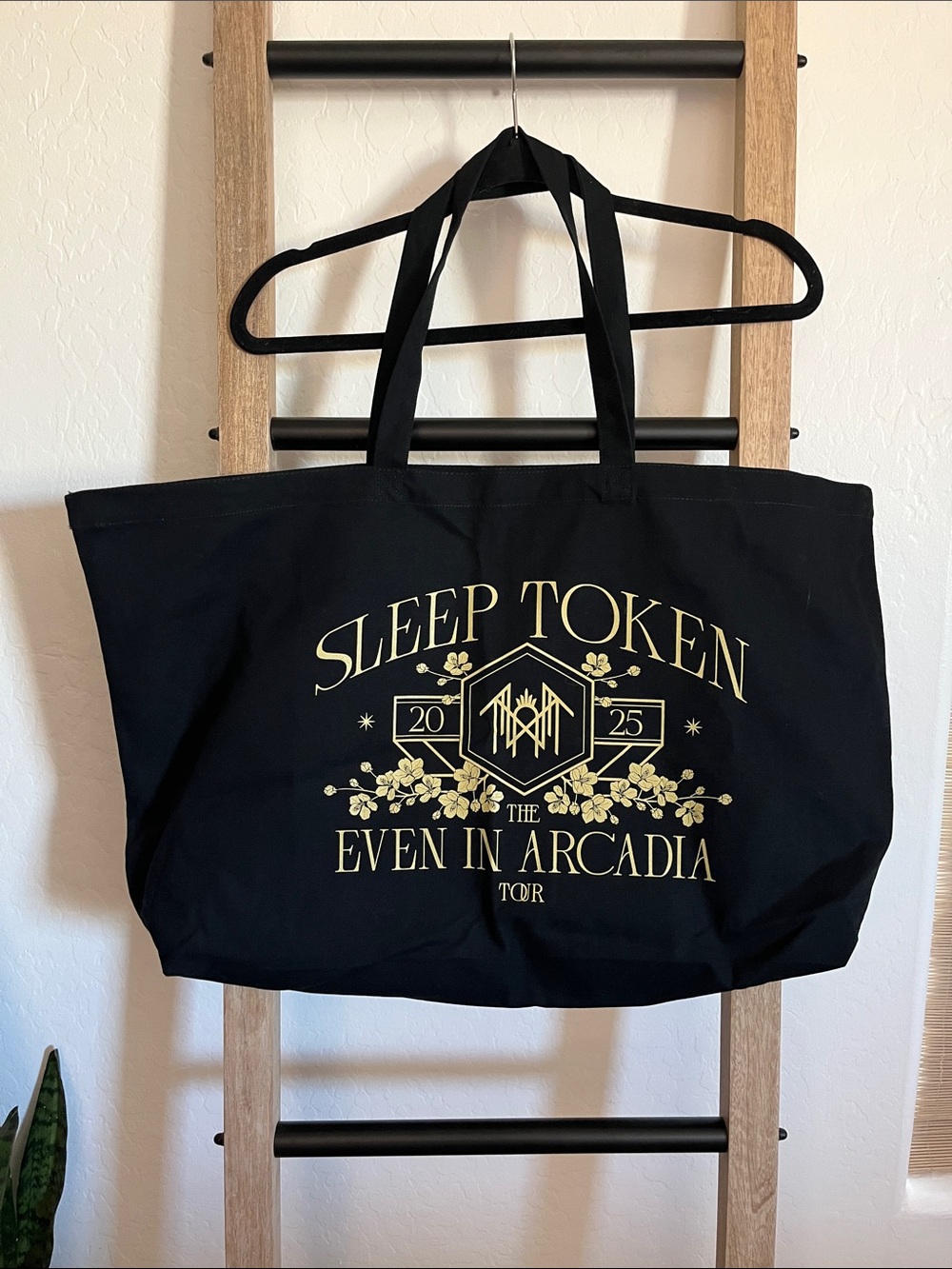 Sleep Token 'Even in Arcadia' 2025 Tour Black Canvas Tote Bag